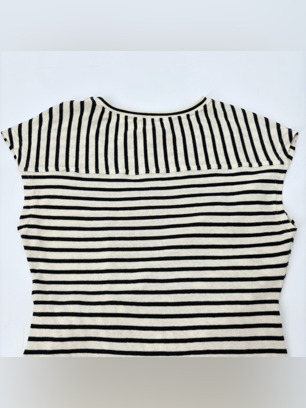Apiece Apart Navy Striped Nina Cinched Top - Picture 10 of 13